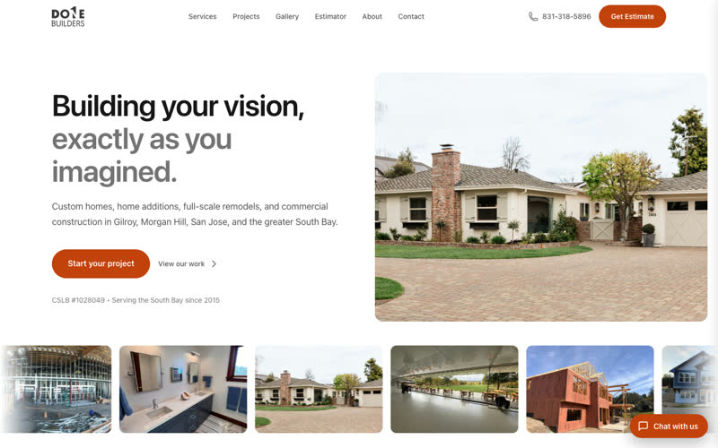donebuilders.com homepage