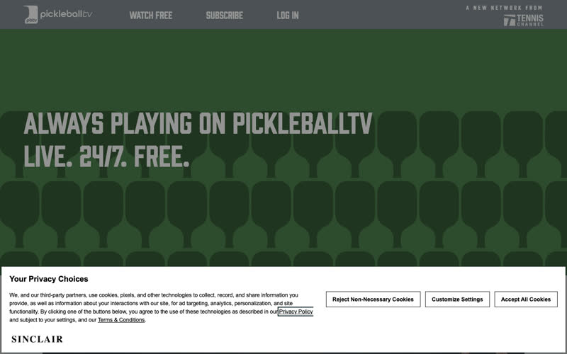 pickleballtv.com homepage