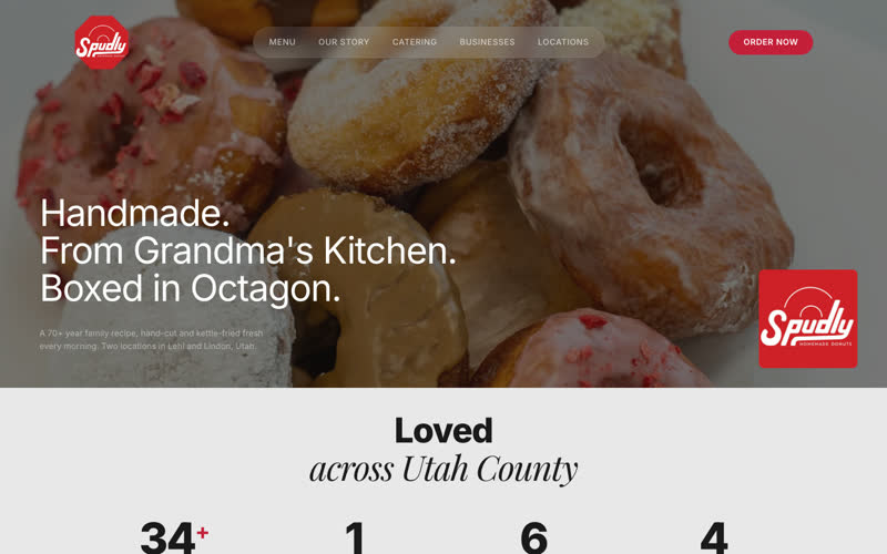 spudlydonuts.com homepage